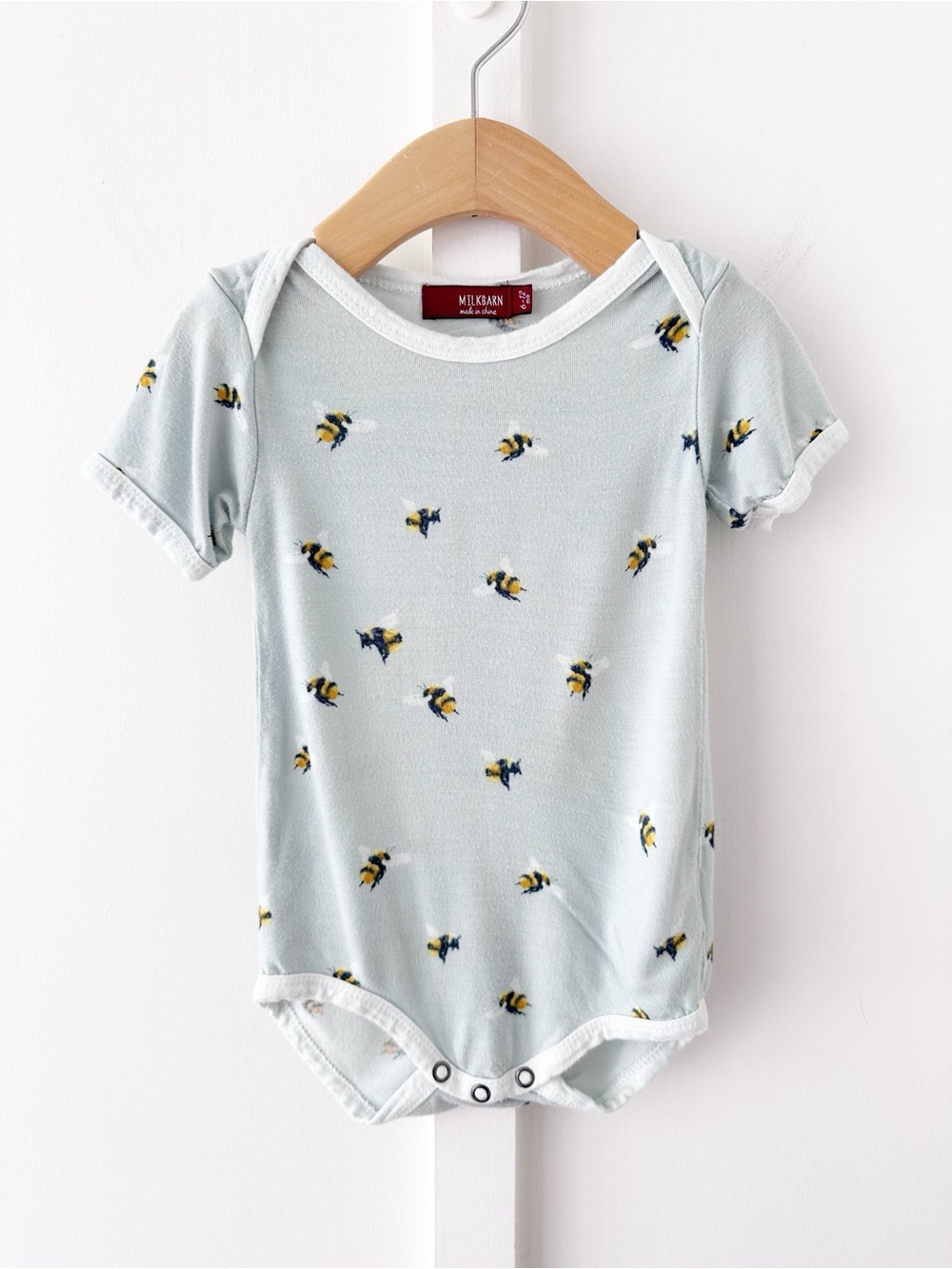 MILKBARN blue bumble bee onesie